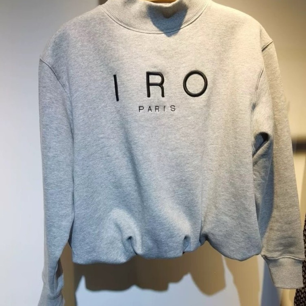 IRO Gray Cropped Sweatshirt - Picture 2 of 6